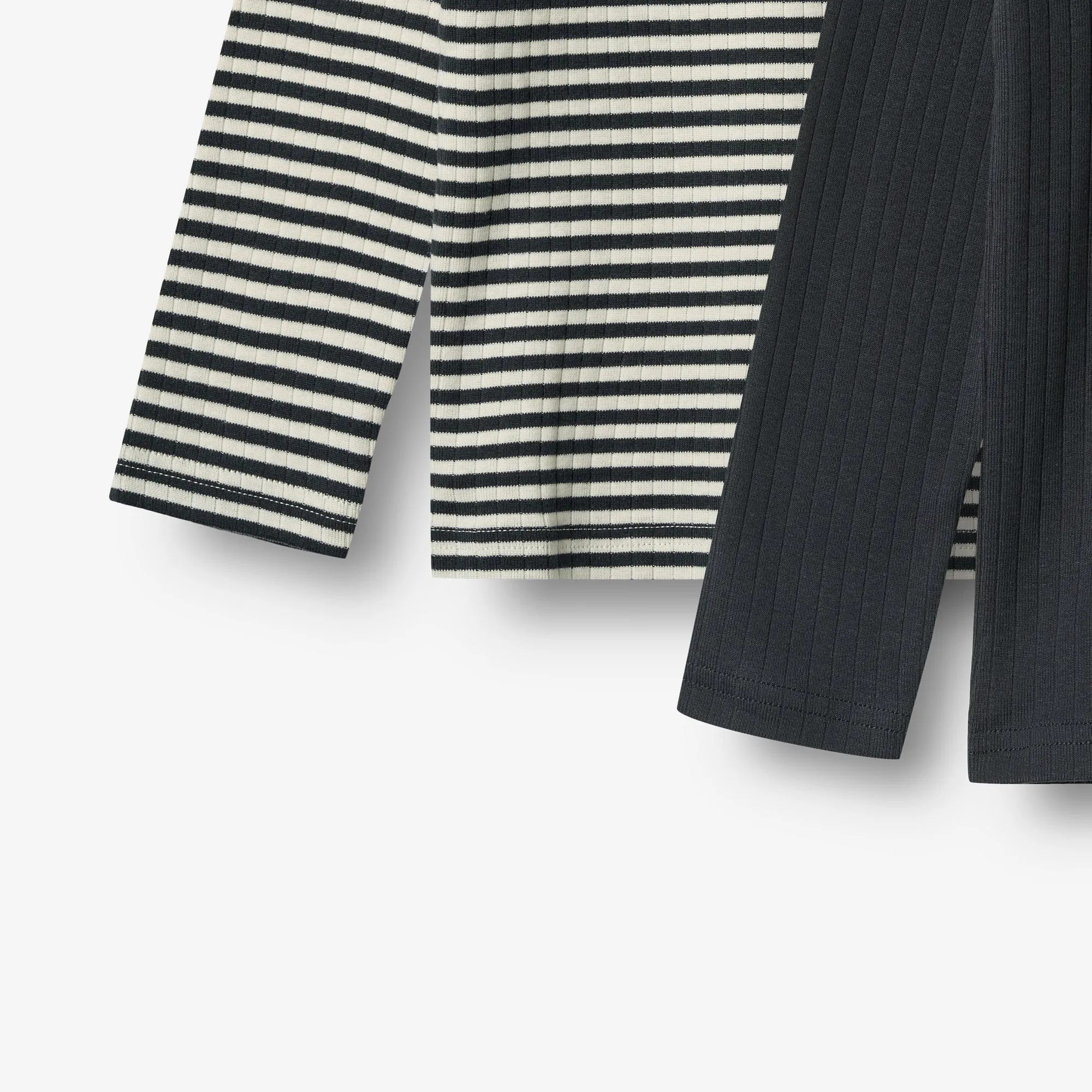 2 Rib T-Shirt L/S Stig - navy rib stripe