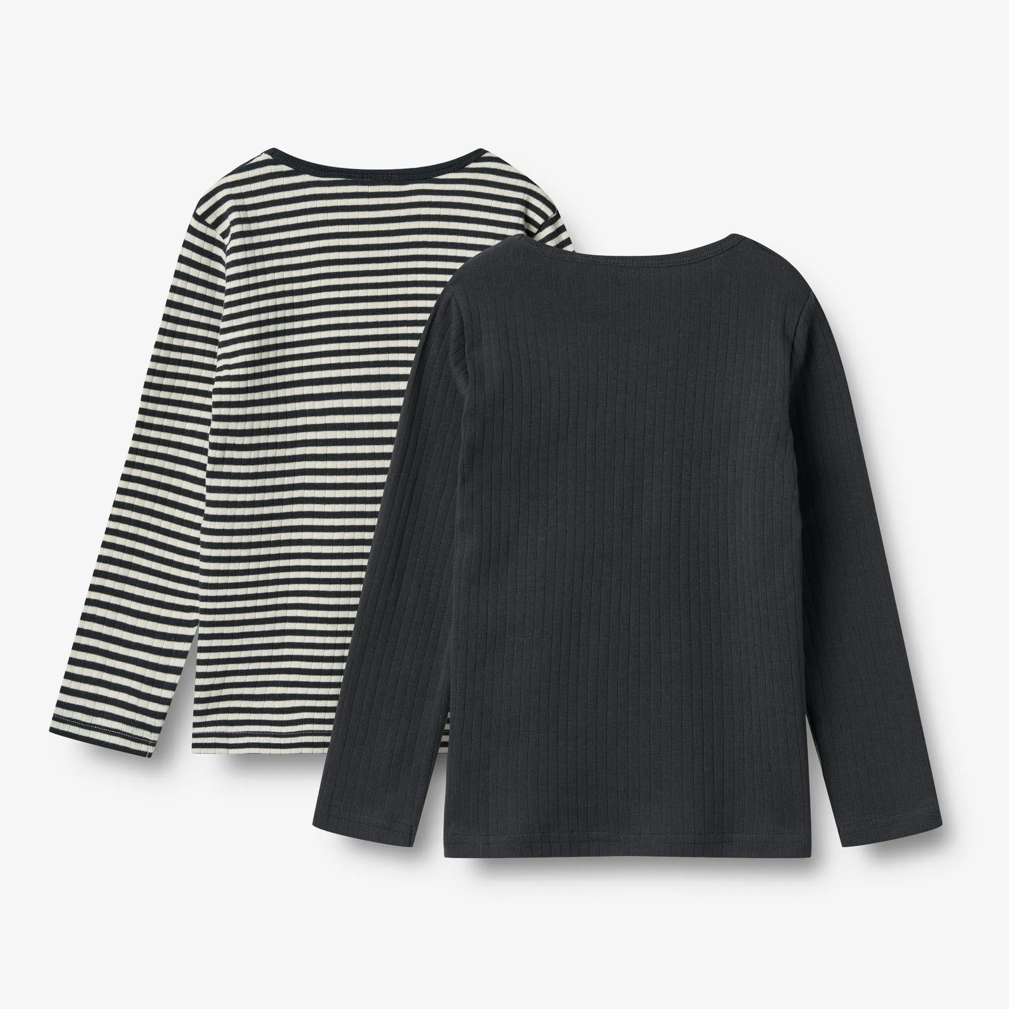 2 Rib T-Shirt L/S Stig - navy rib stripe