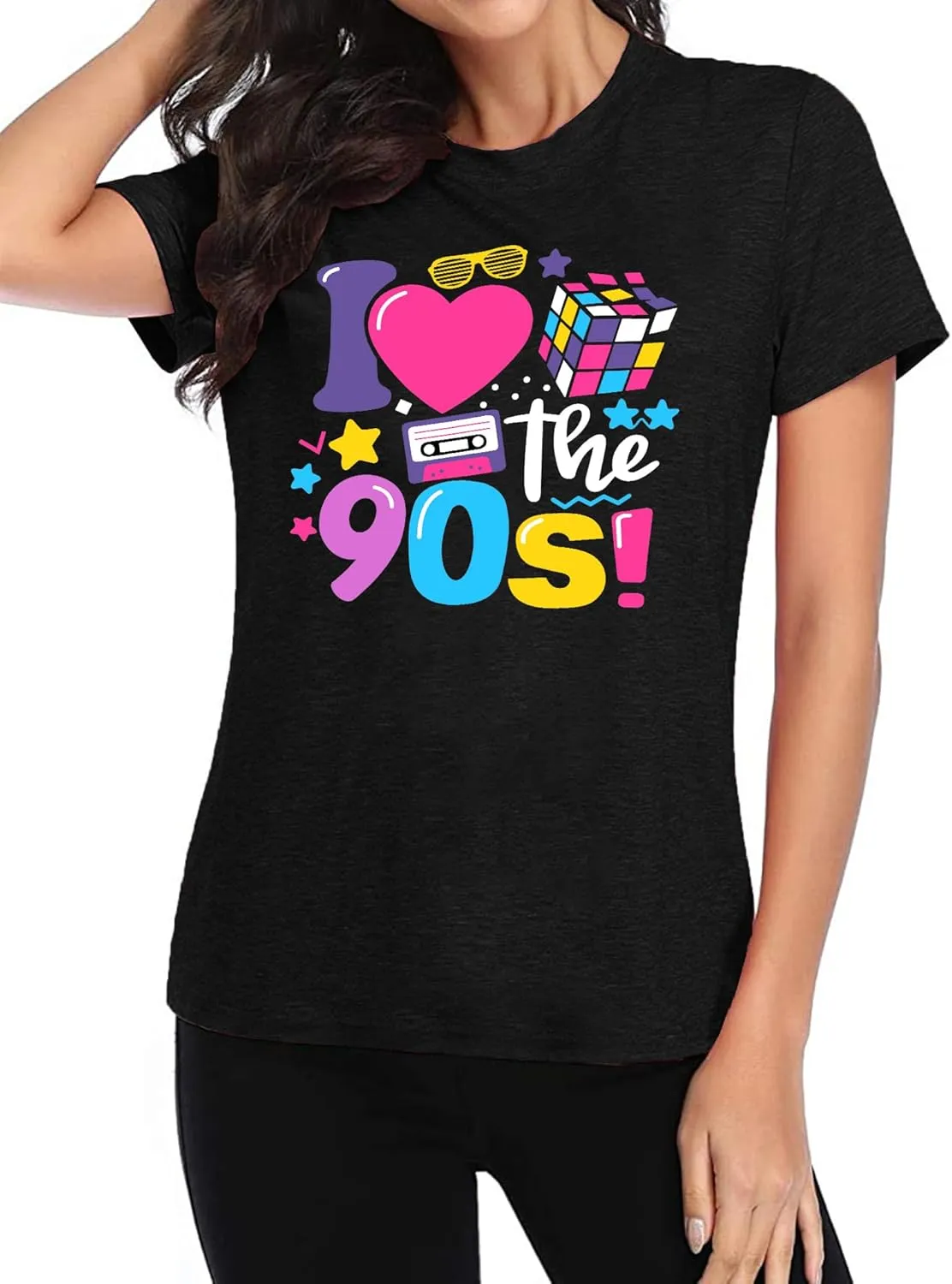 80s Baby 90s Made Me Shirt Womens Vintage Tie Dye 90s Shirts Casual Retro 80's Nostalgia Shirt Tops