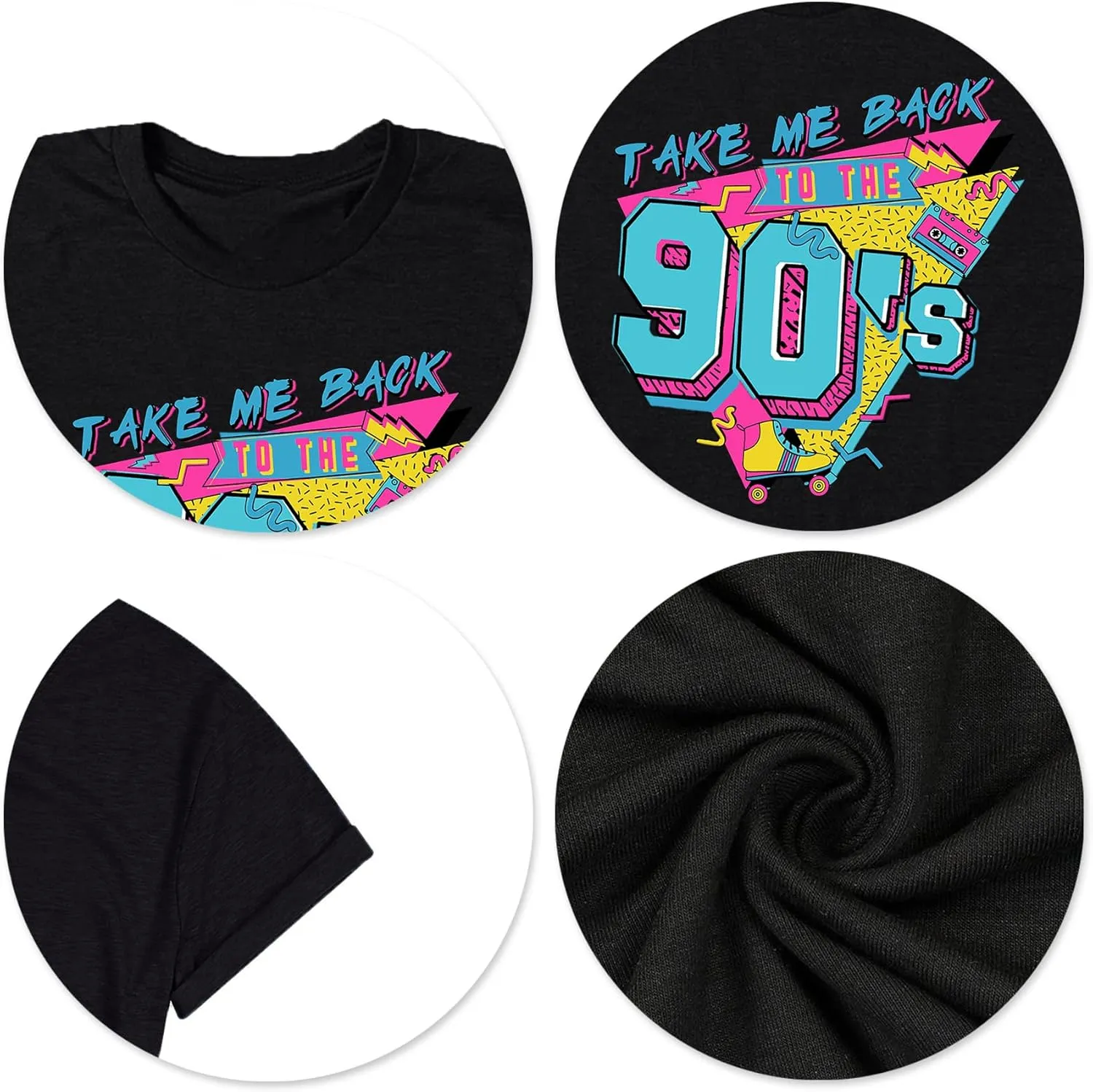 80s Baby 90s Made Me Shirt Womens Vintage Tie Dye 90s Shirts Casual Retro 80's Nostalgia Shirt Tops