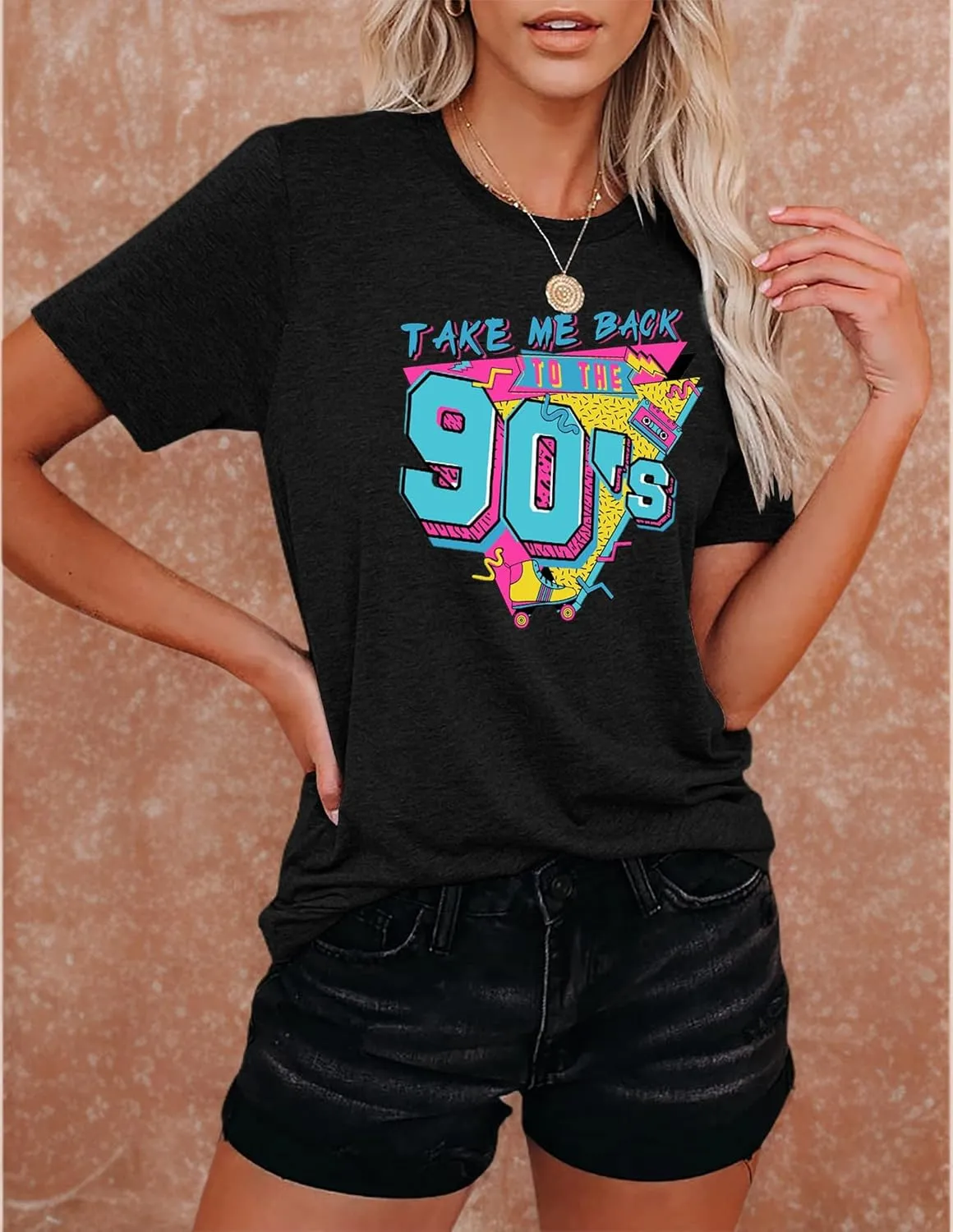 80s Baby 90s Made Me Shirt Womens Vintage Tie Dye 90s Shirts Casual Retro 80's Nostalgia Shirt Tops