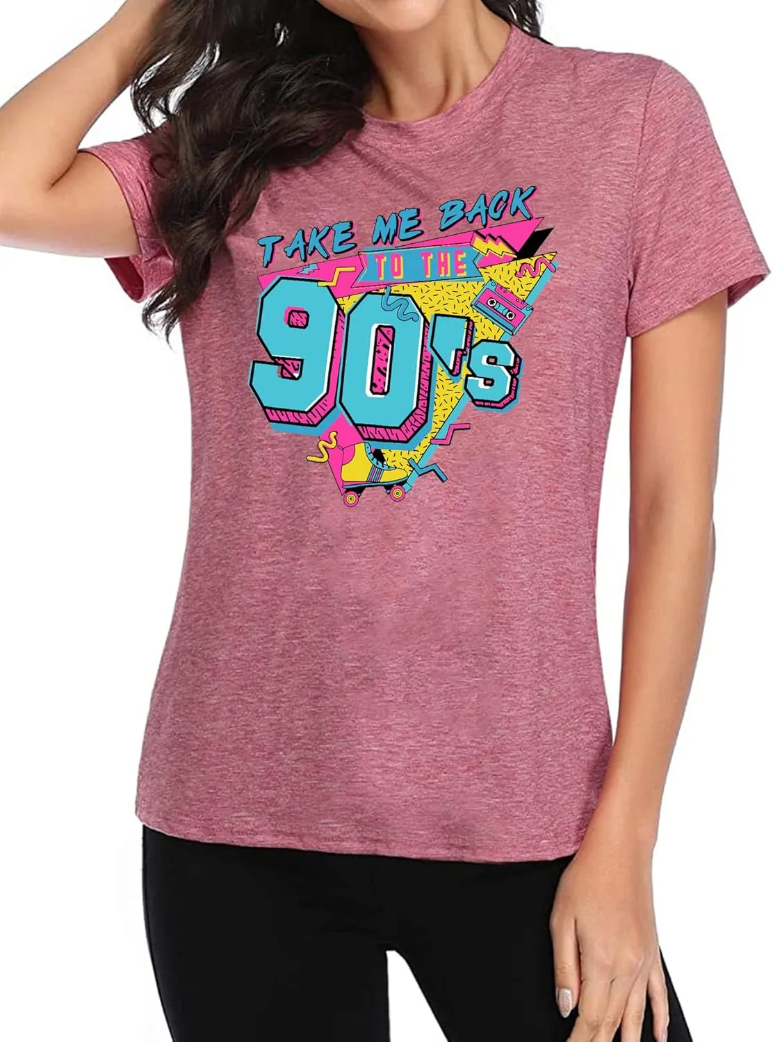 80s Baby 90s Made Me Shirt Womens Vintage Tie Dye 90s Shirts Casual Retro 80's Nostalgia Shirt Tops