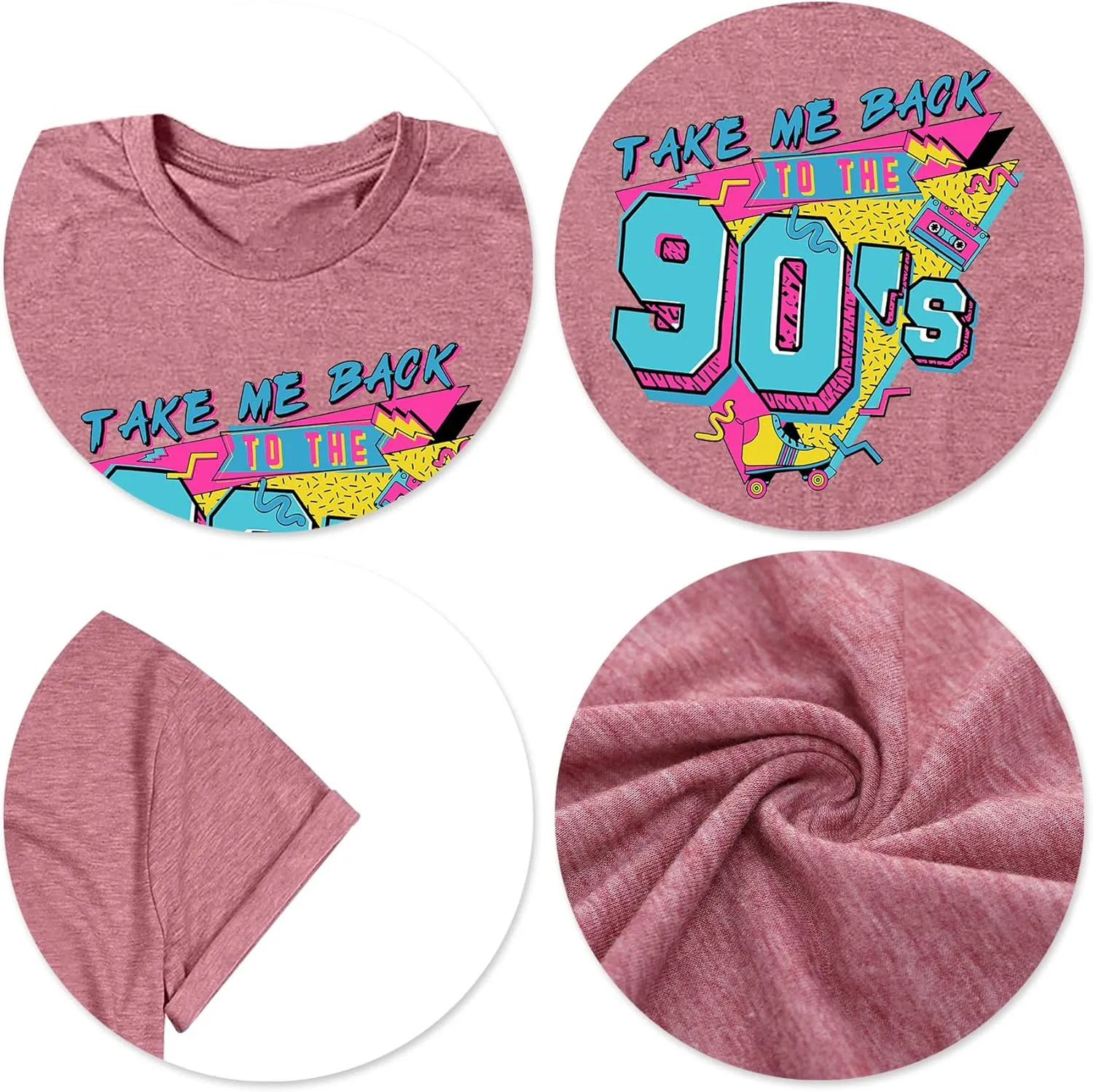 80s Baby 90s Made Me Shirt Womens Vintage Tie Dye 90s Shirts Casual Retro 80's Nostalgia Shirt Tops