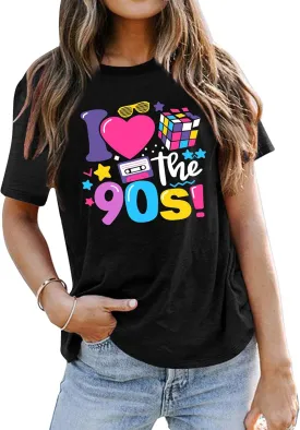 80s Baby 90s Made Me Shirt Womens Vintage Tie Dye 90s Shirts Casual Retro 80's Nostalgia Shirt Tops