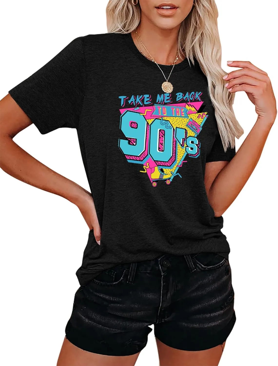 80s Baby 90s Made Me Shirt Womens Vintage Tie Dye 90s Shirts Casual Retro 80's Nostalgia Shirt Tops