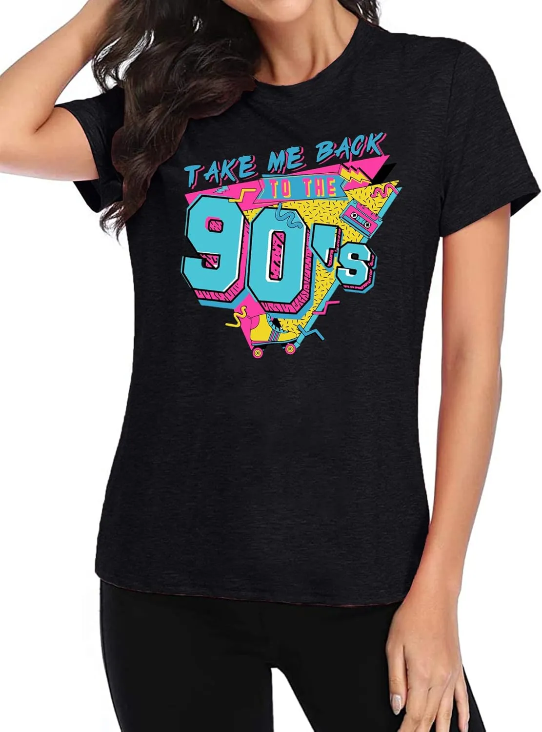 80s Baby 90s Made Me Shirt Womens Vintage Tie Dye 90s Shirts Casual Retro 80's Nostalgia Shirt Tops