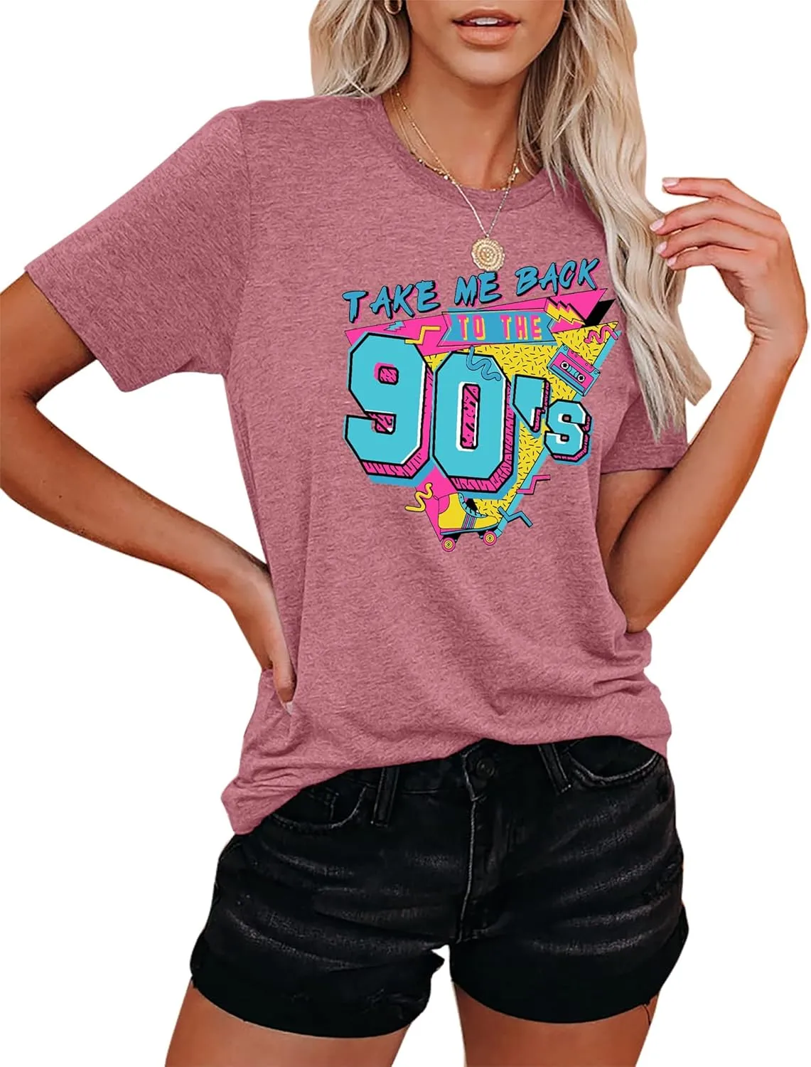80s Baby 90s Made Me Shirt Womens Vintage Tie Dye 90s Shirts Casual Retro 80's Nostalgia Shirt Tops