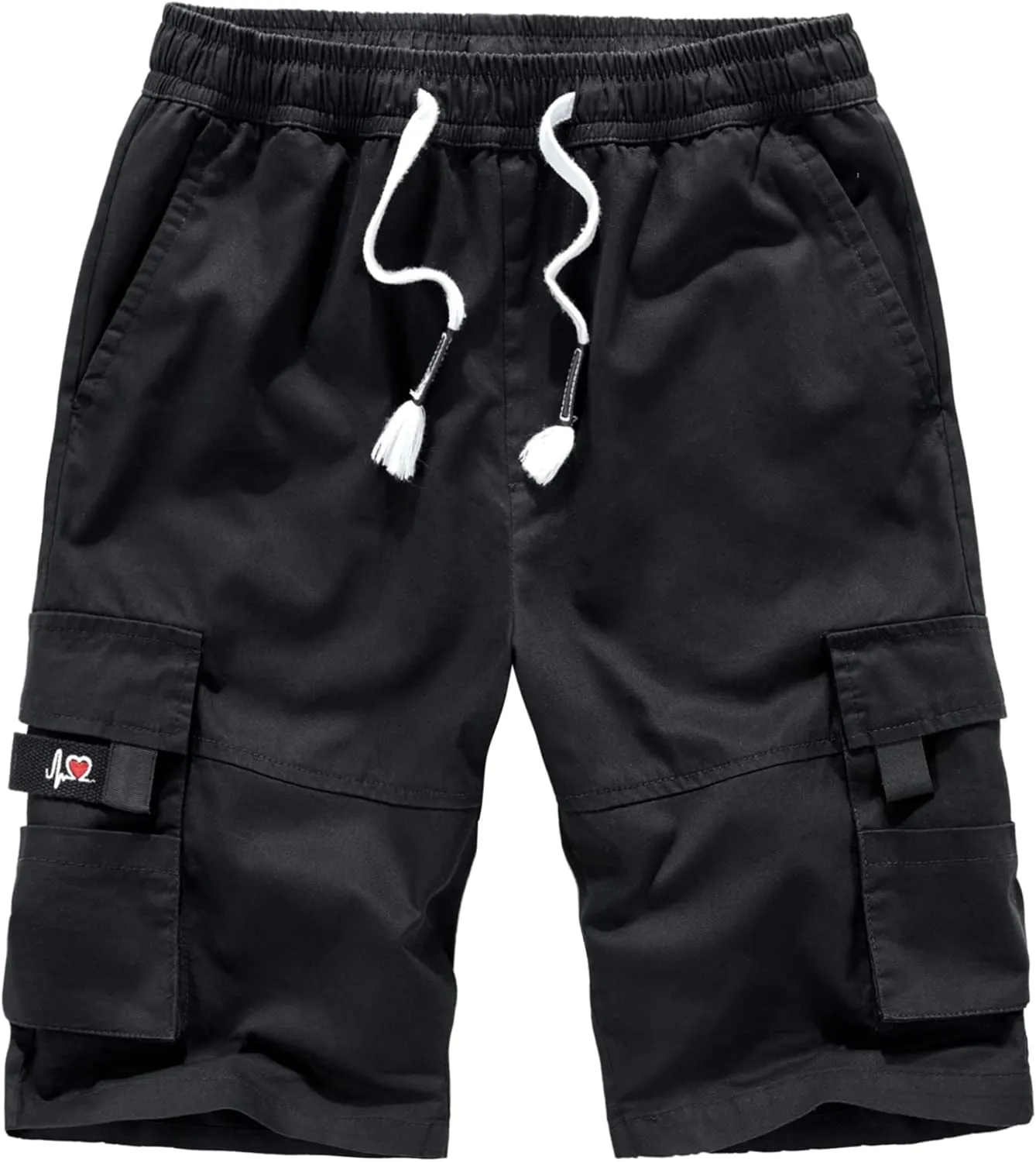 APTRO Men's Cargo Shorts Elastic Waistband Drawstring Summer Casual Cotton Big & Tall Relaxed Fit Work Shorts