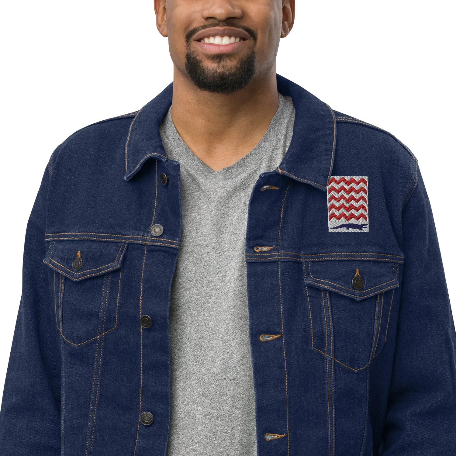 BE PATIENT Unisex Denim Jacket (Blue)
