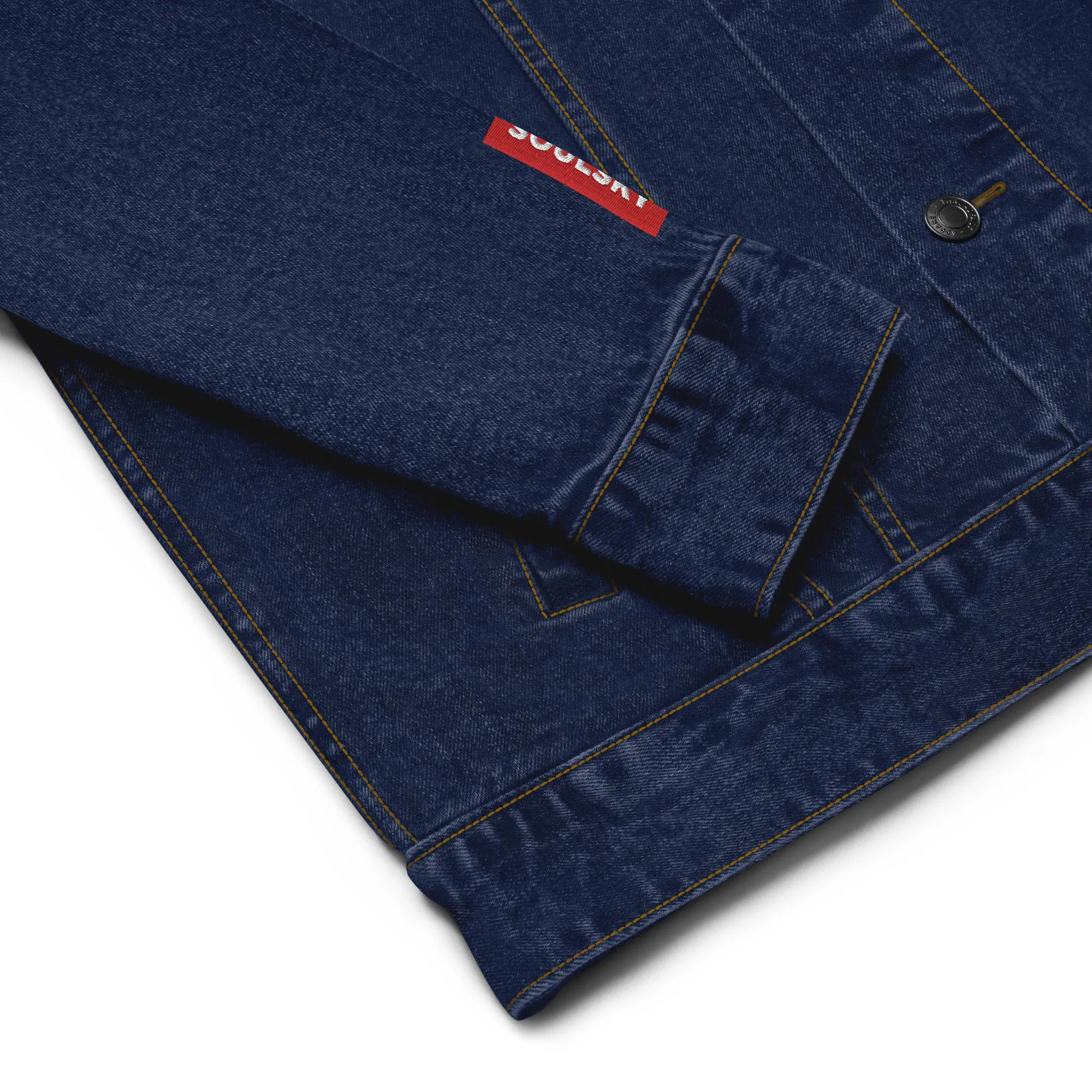BE PATIENT Unisex Denim Jacket (Blue)