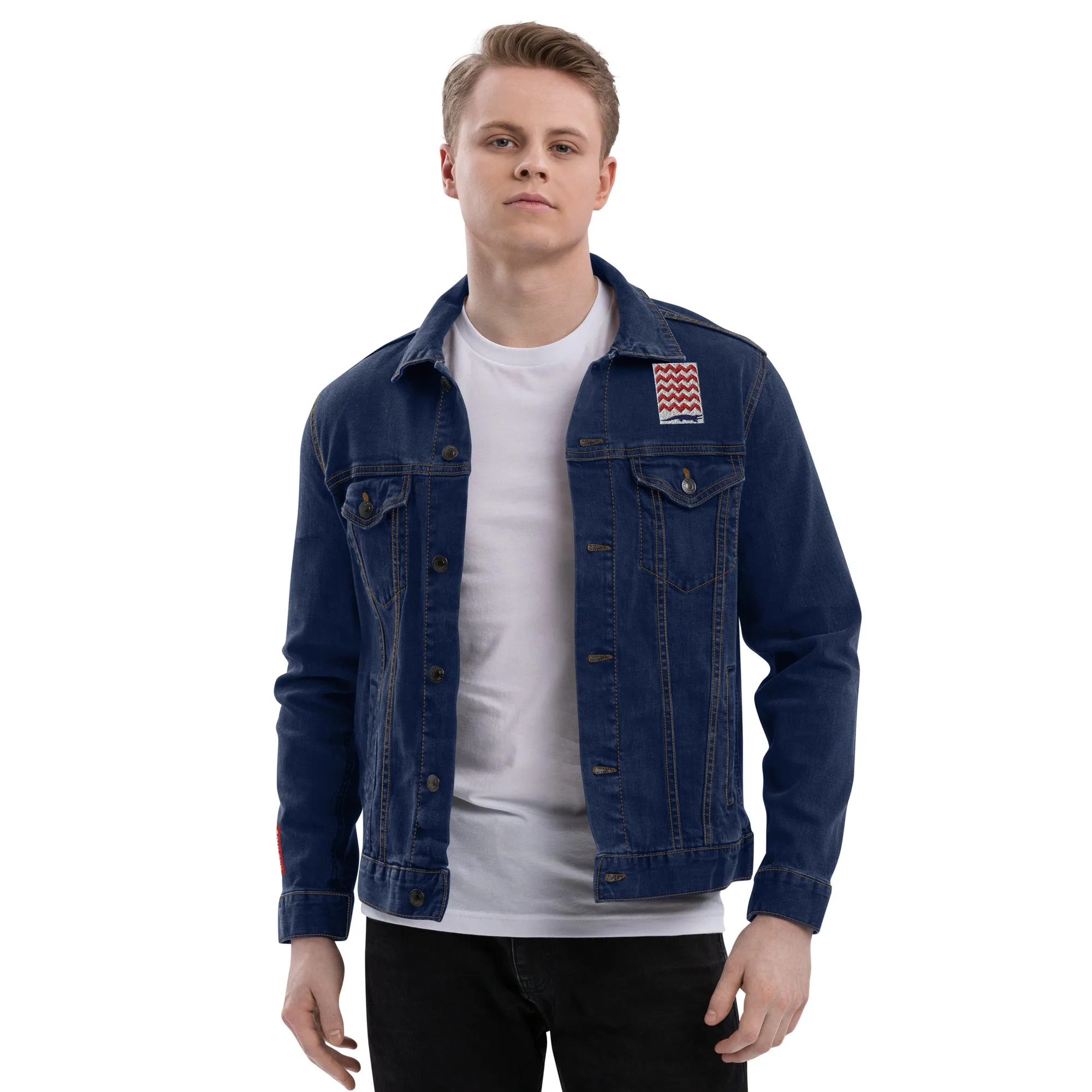 BE PATIENT Unisex Denim Jacket (Blue)