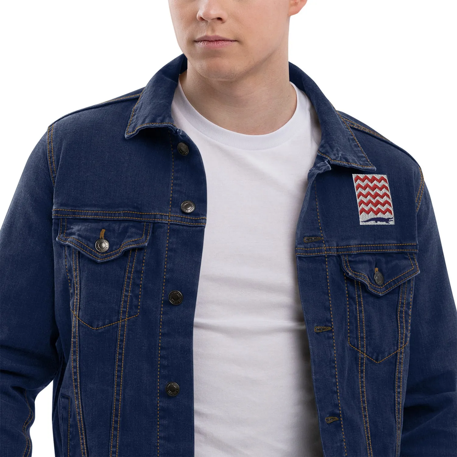 BE PATIENT Unisex Denim Jacket (Blue)