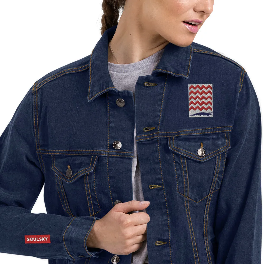 BE PATIENT Unisex Denim Jacket (Blue)