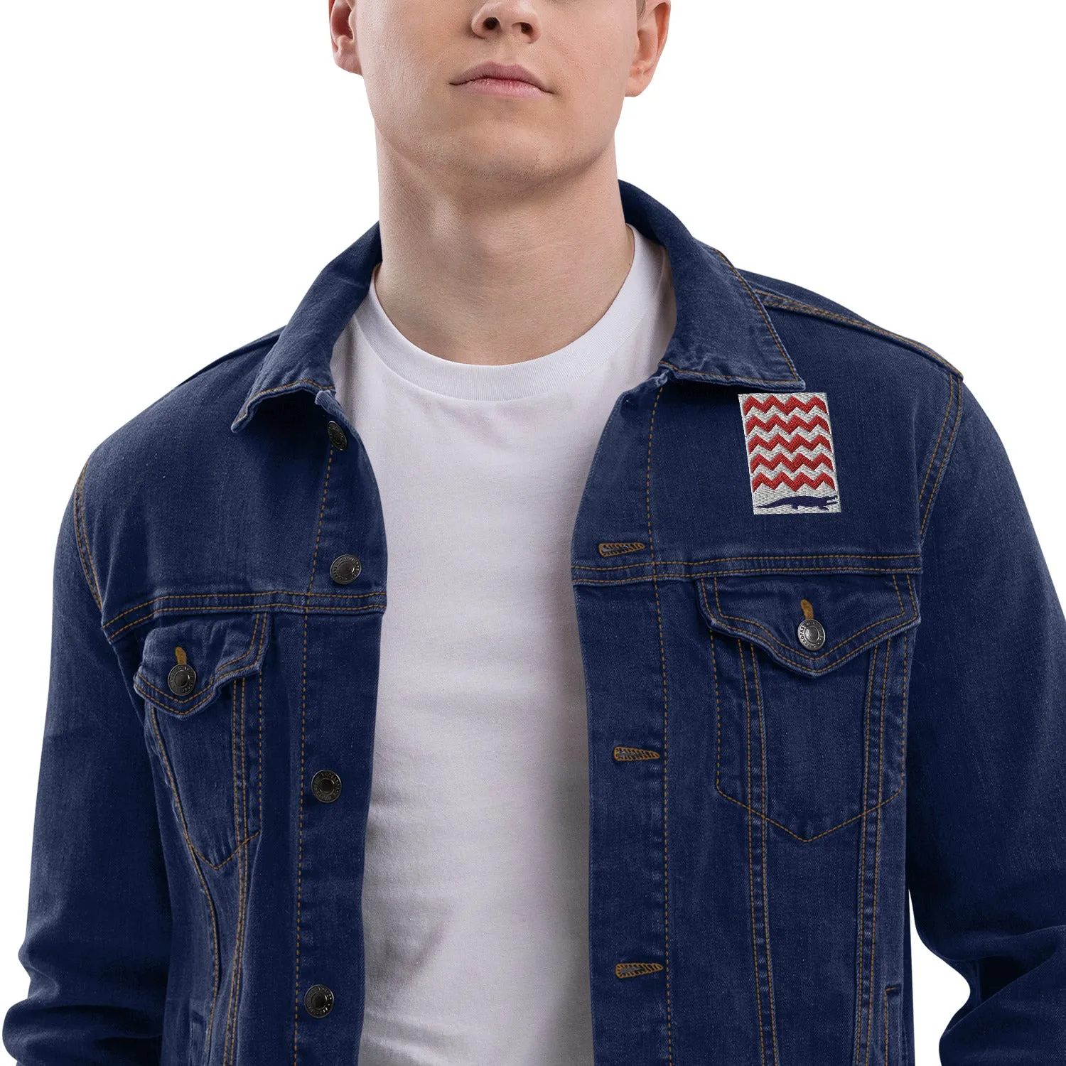 BE PATIENT Unisex Denim Jacket (Blue)