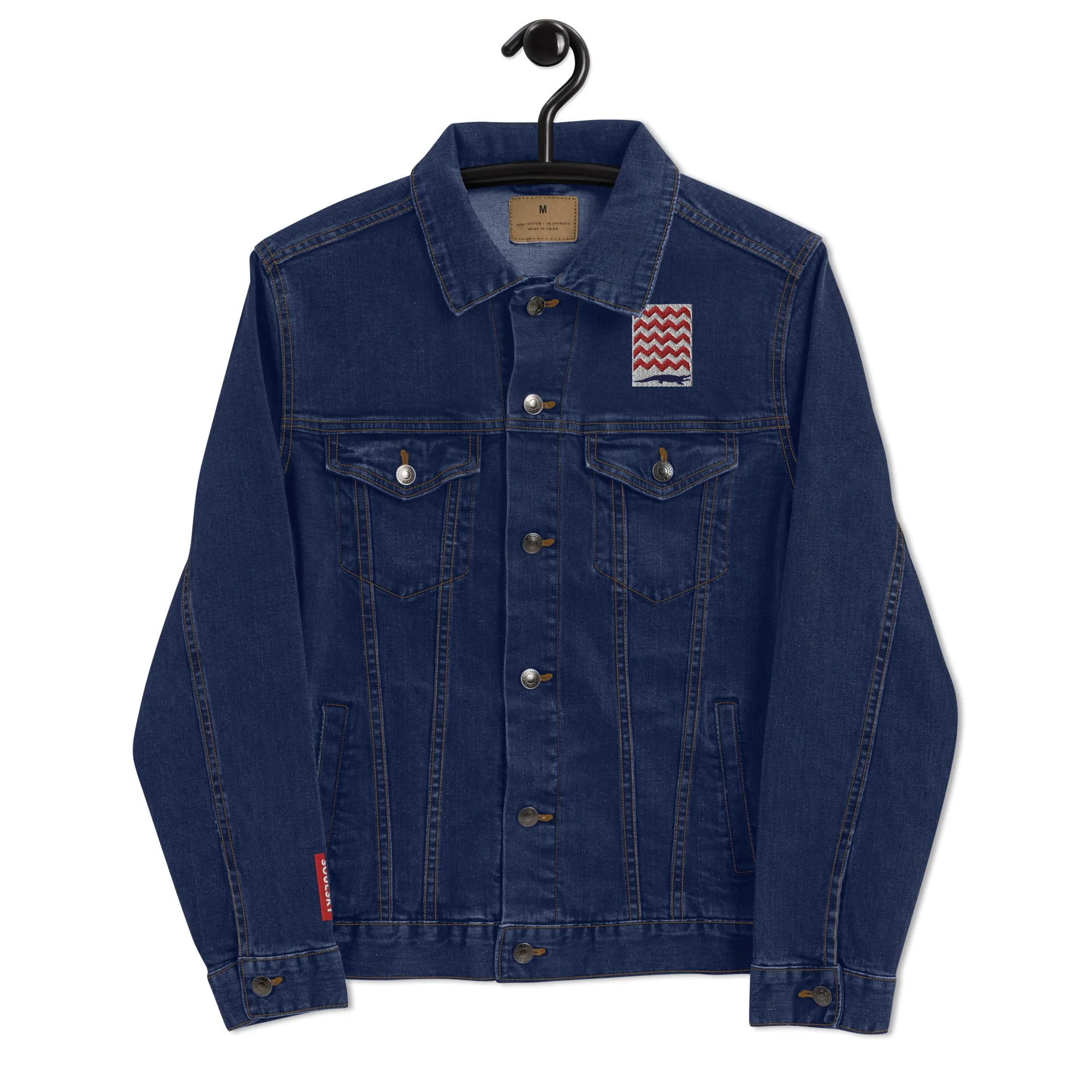 BE PATIENT Unisex Denim Jacket (Blue)