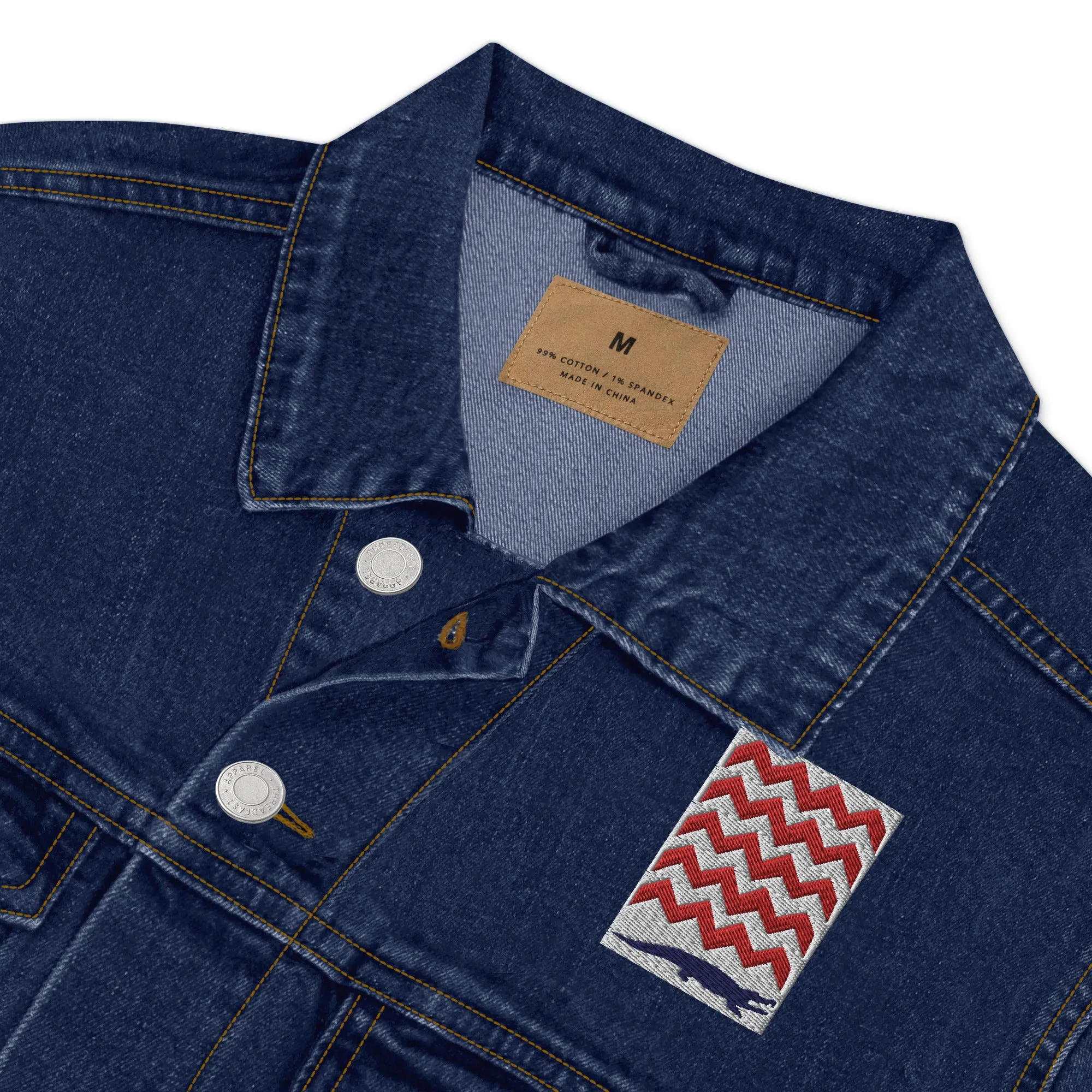 BE PATIENT Unisex Denim Jacket (Blue)