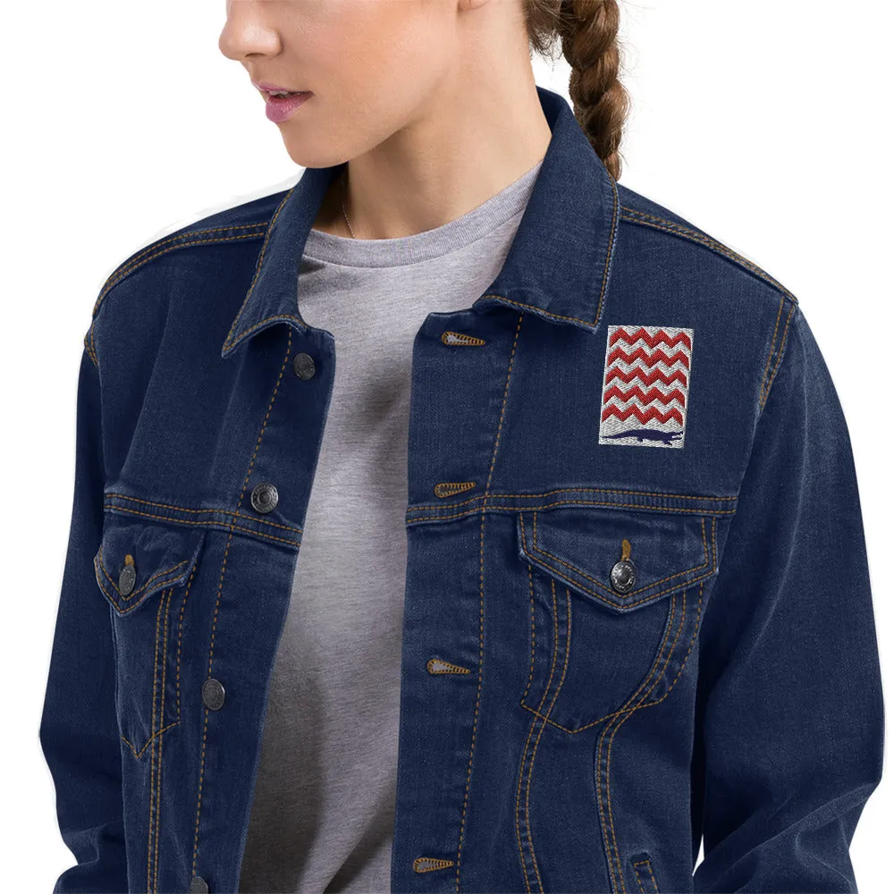 BE PATIENT Unisex Denim Jacket (Blue)
