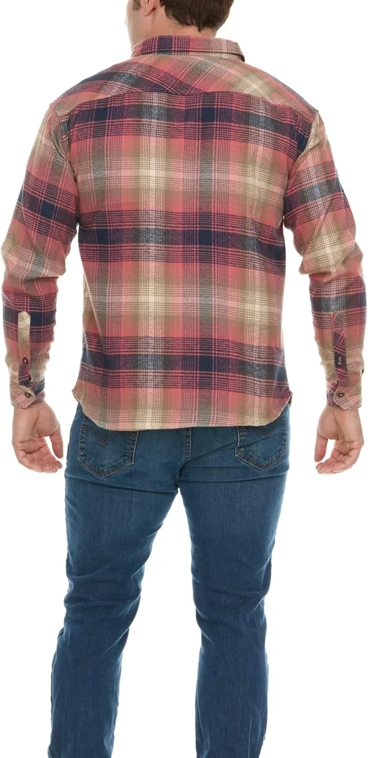 Billabong Plaid Flannel Shirt for Men, Big and Tall Button Down Shirts for Men