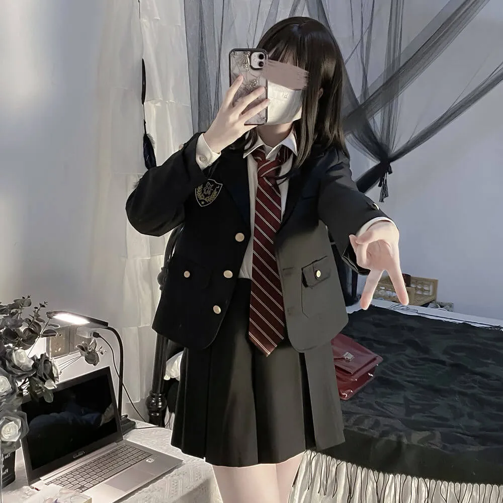 [Black Suit] JK vintage blazer uniform set