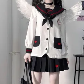 [Black White] Adorable ghost JK uniform set