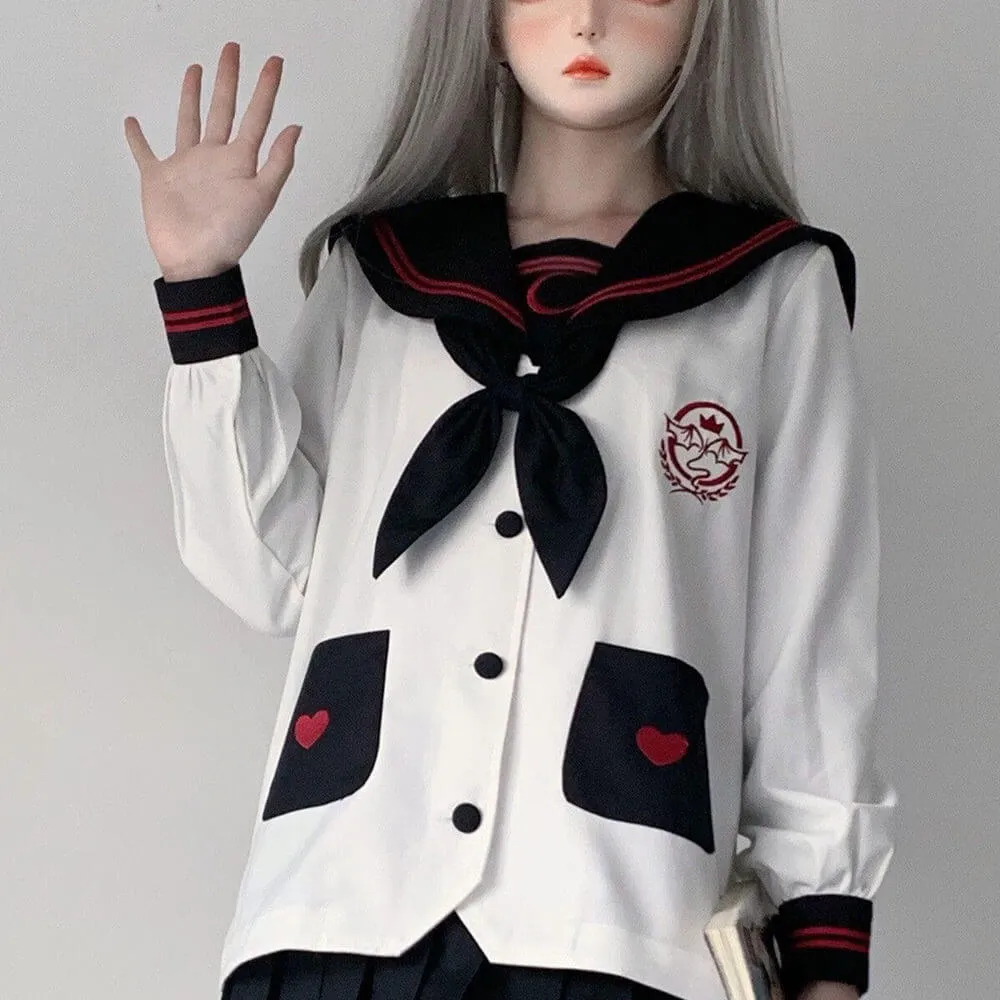 [Black White] Adorable ghost JK uniform set