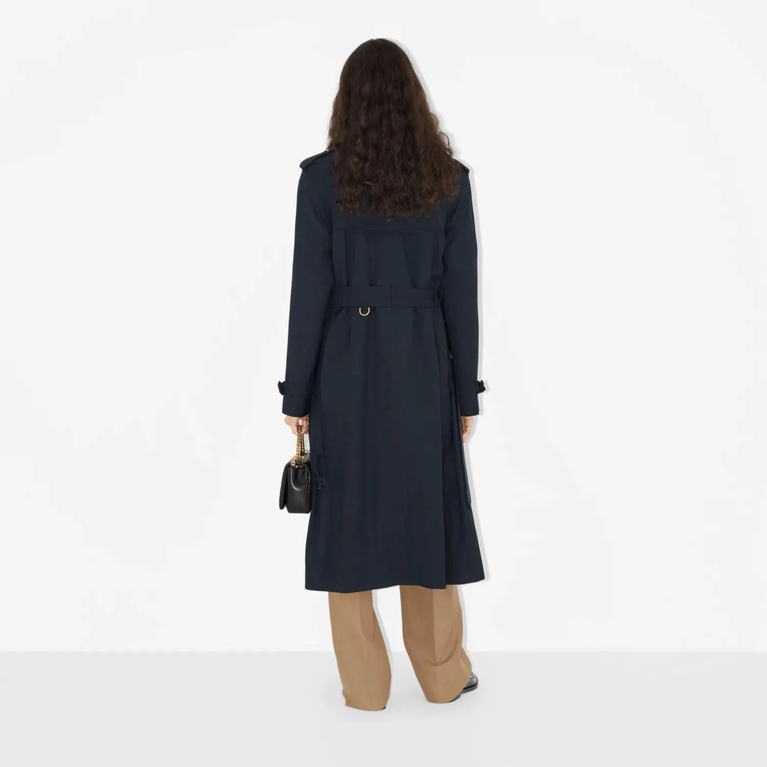BURBERRY CHAIN-LINK BUTTON VISCOSE TWILL TRENCH COAT