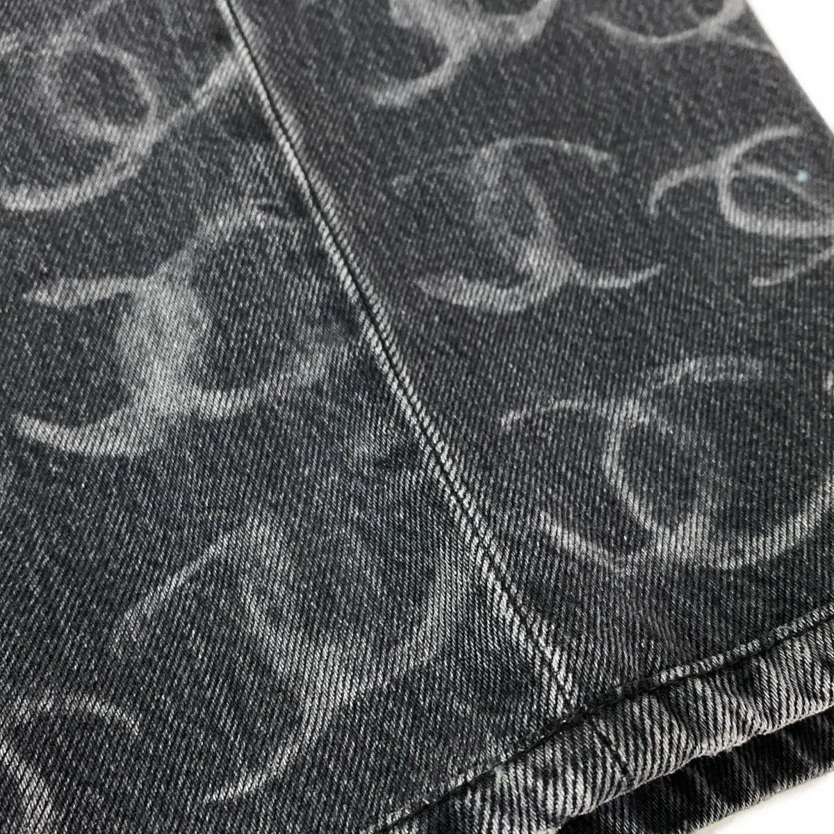 Chanel Dark Grey CC wide leg  jeans