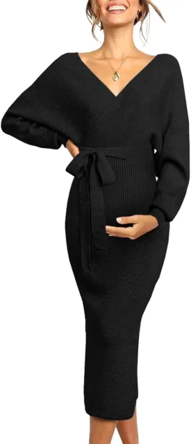 Chang Yun Maternity Nursing Dress Sweater Dress for Women Wedding Guest Dress Baby Shower Maternity Photoshoot Outfits
