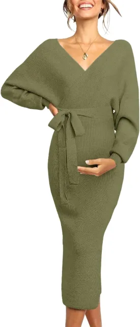 Chang Yun Maternity Nursing Dress Sweater Dress for Women Wedding Guest Dress Baby Shower Maternity Photoshoot Outfits