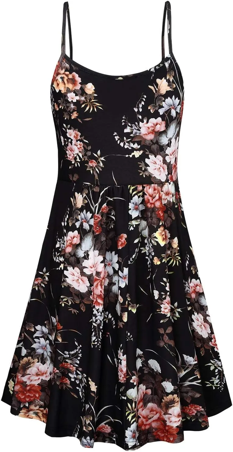 connche Floral Maternity Summer Dress Spaghetti Strap Nursing Breastfeeding