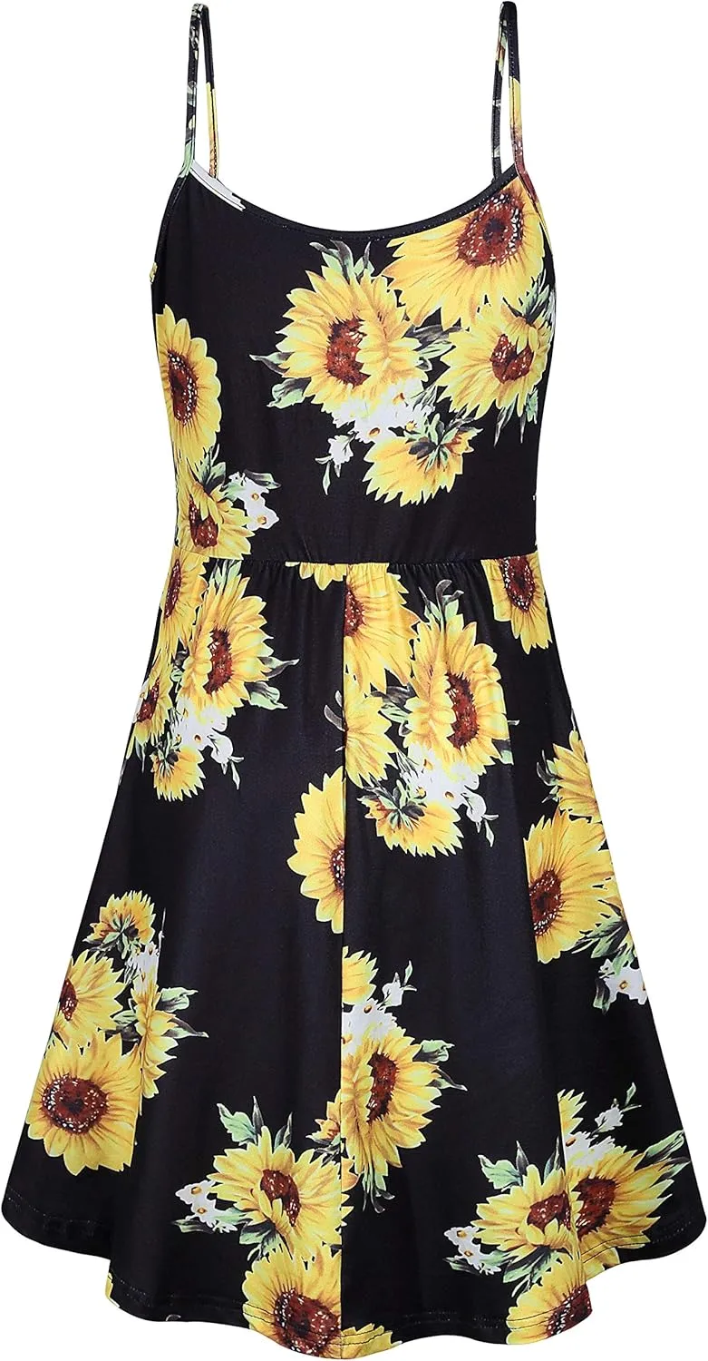 connche Floral Maternity Summer Dress Spaghetti Strap Nursing Breastfeeding