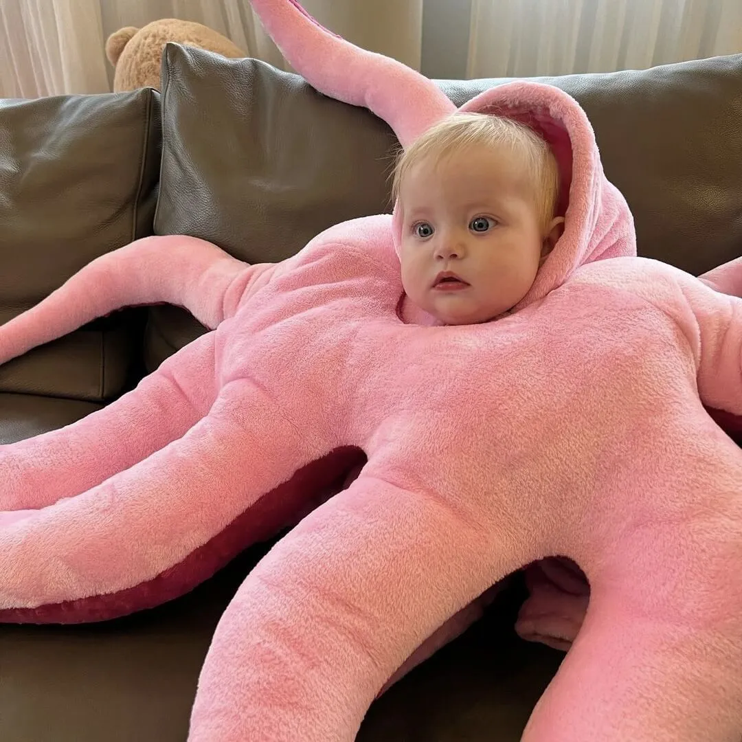 Cute Baby Octopus Costume Giant Wearable Infant Octopus Costume Stuffed Animal Costume