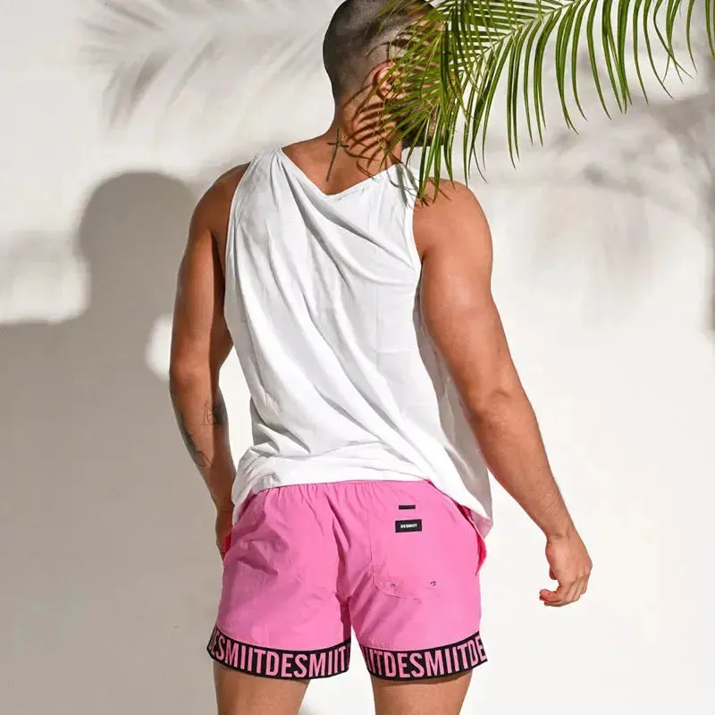 DESMIIT Sports swimming shorts Loose Beach Pants