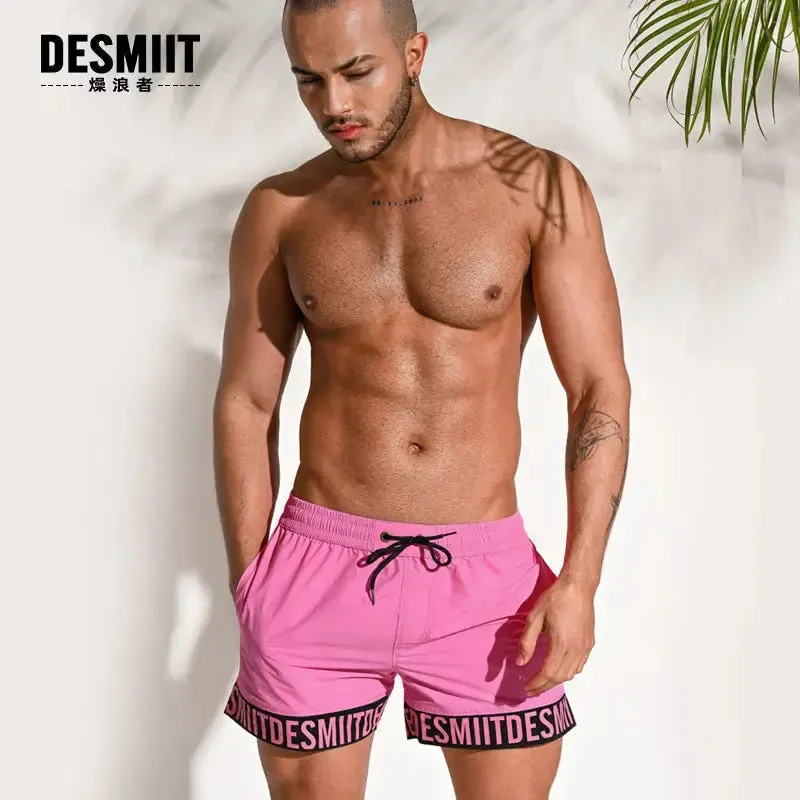 DESMIIT Sports swimming shorts Loose Beach Pants
