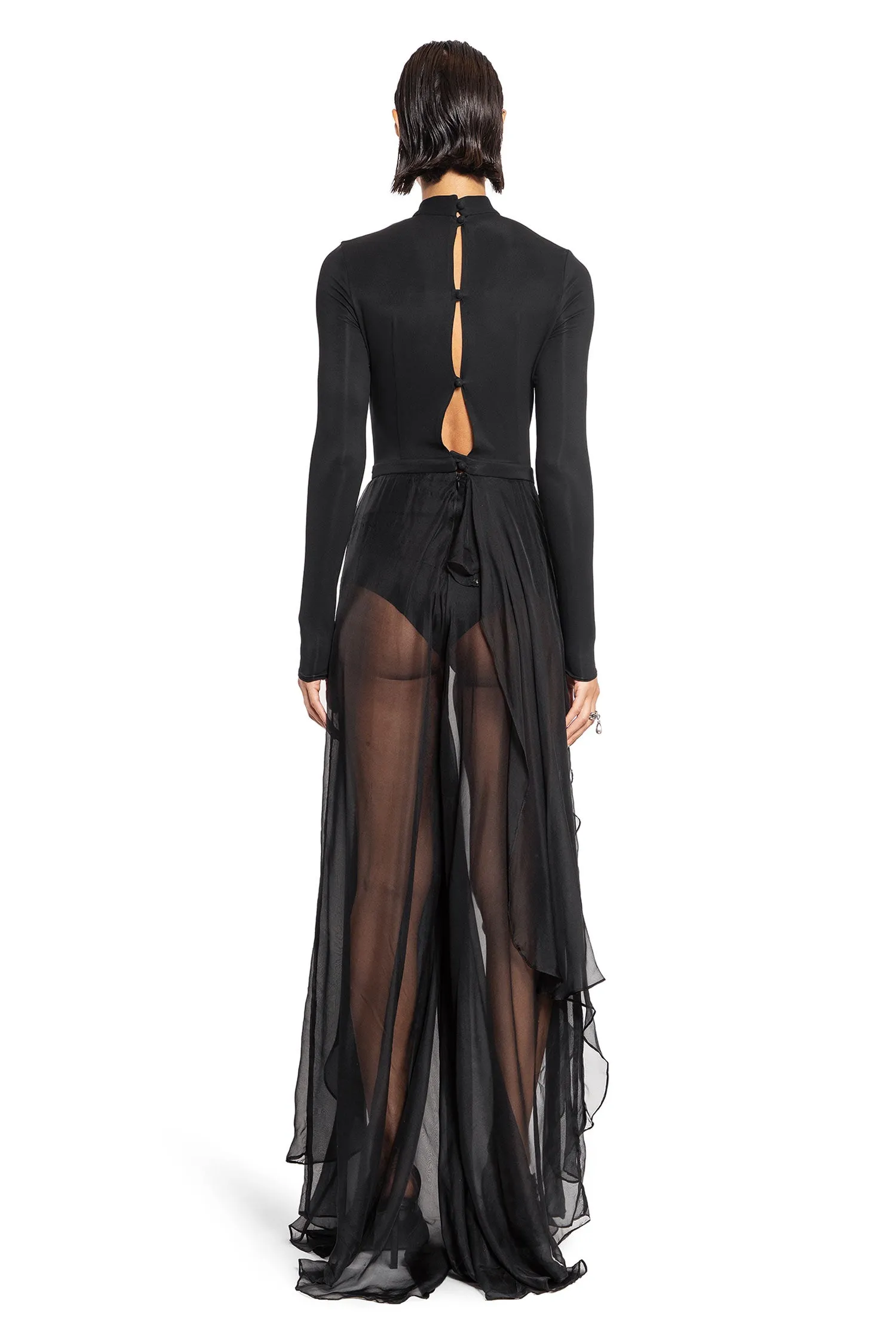 Dimensional Long-Sleeved Jumpsuit