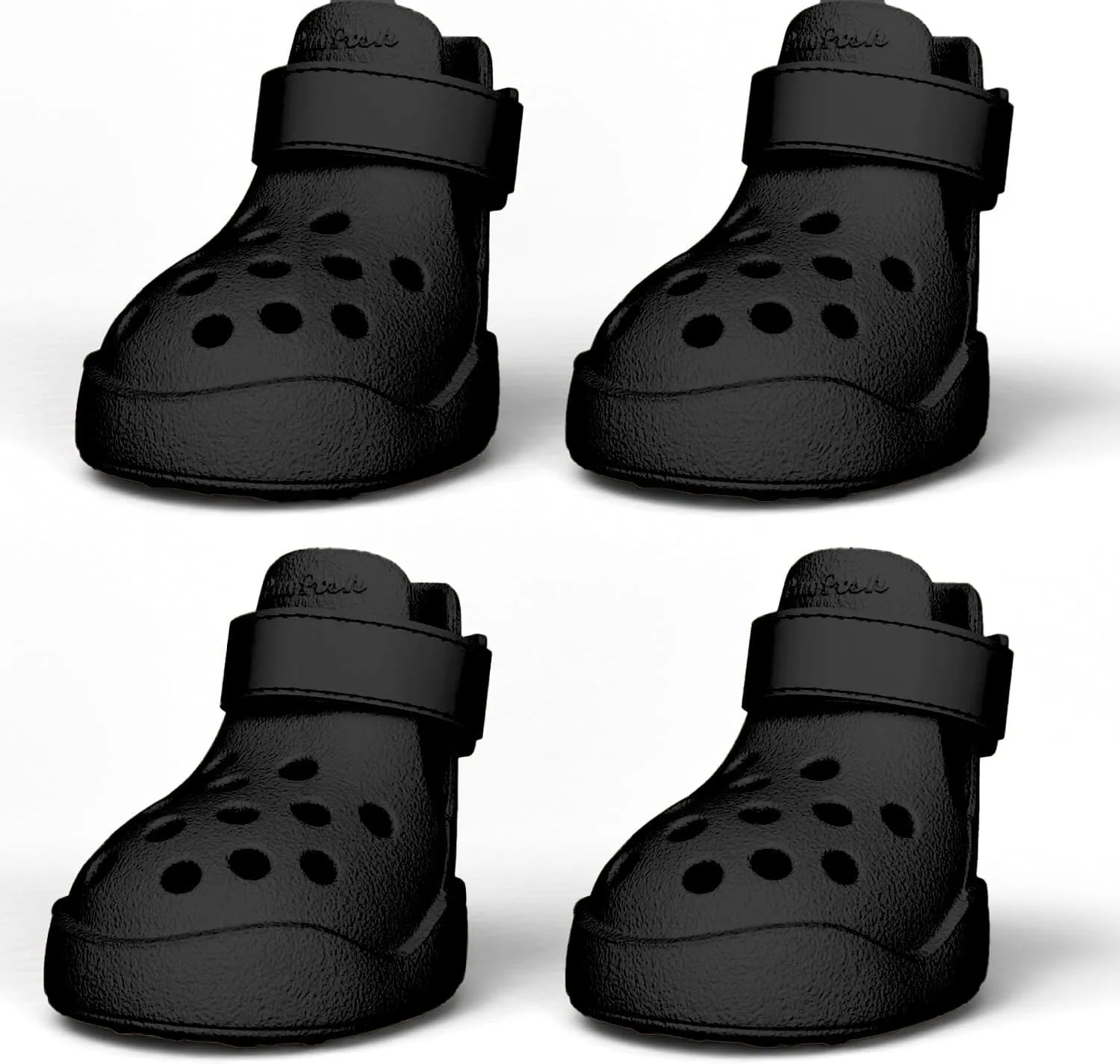 Dog Shoes: Non-Slip Waterproof Sandals for Hot Pavement & Winter, Breathable Perforated Boots, Large/Medium/Small Sizes, Ideal Paw Protector, Outdoor Clog Booties (Black, Size 3: (2.24x1.85)(L*W))