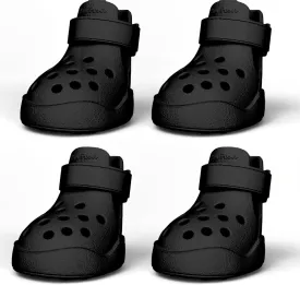 Dog Shoes: Non-Slip Waterproof Sandals for Hot Pavement & Winter, Breathable Perforated Boots, Large/Medium/Small Sizes, Ideal Paw Protector, Outdoor Clog Booties (Black, Size 3: (2.24x1.85)(L*W))