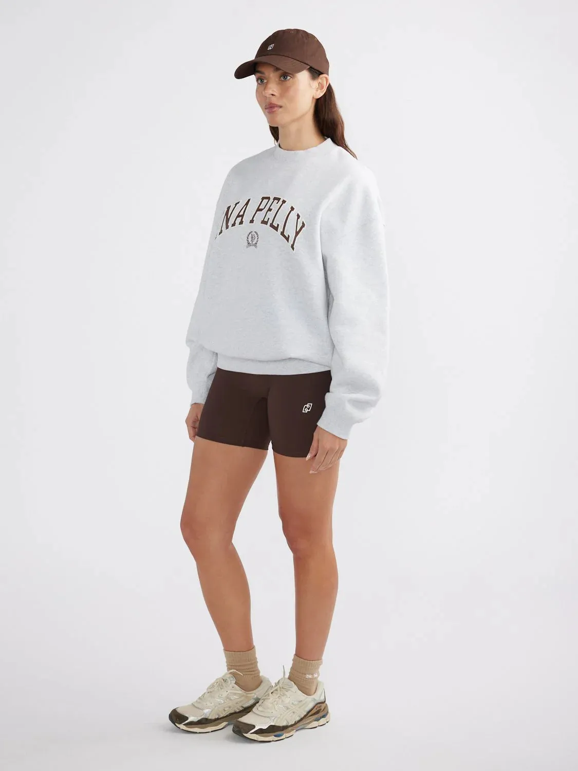 Ena Pelly - Classic Collegiate Sweatshirt (White Marle)