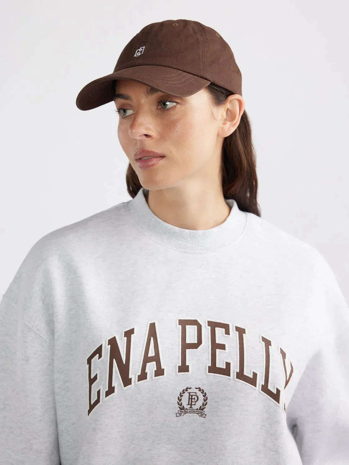 Ena Pelly - Classic Collegiate Sweatshirt (White Marle)