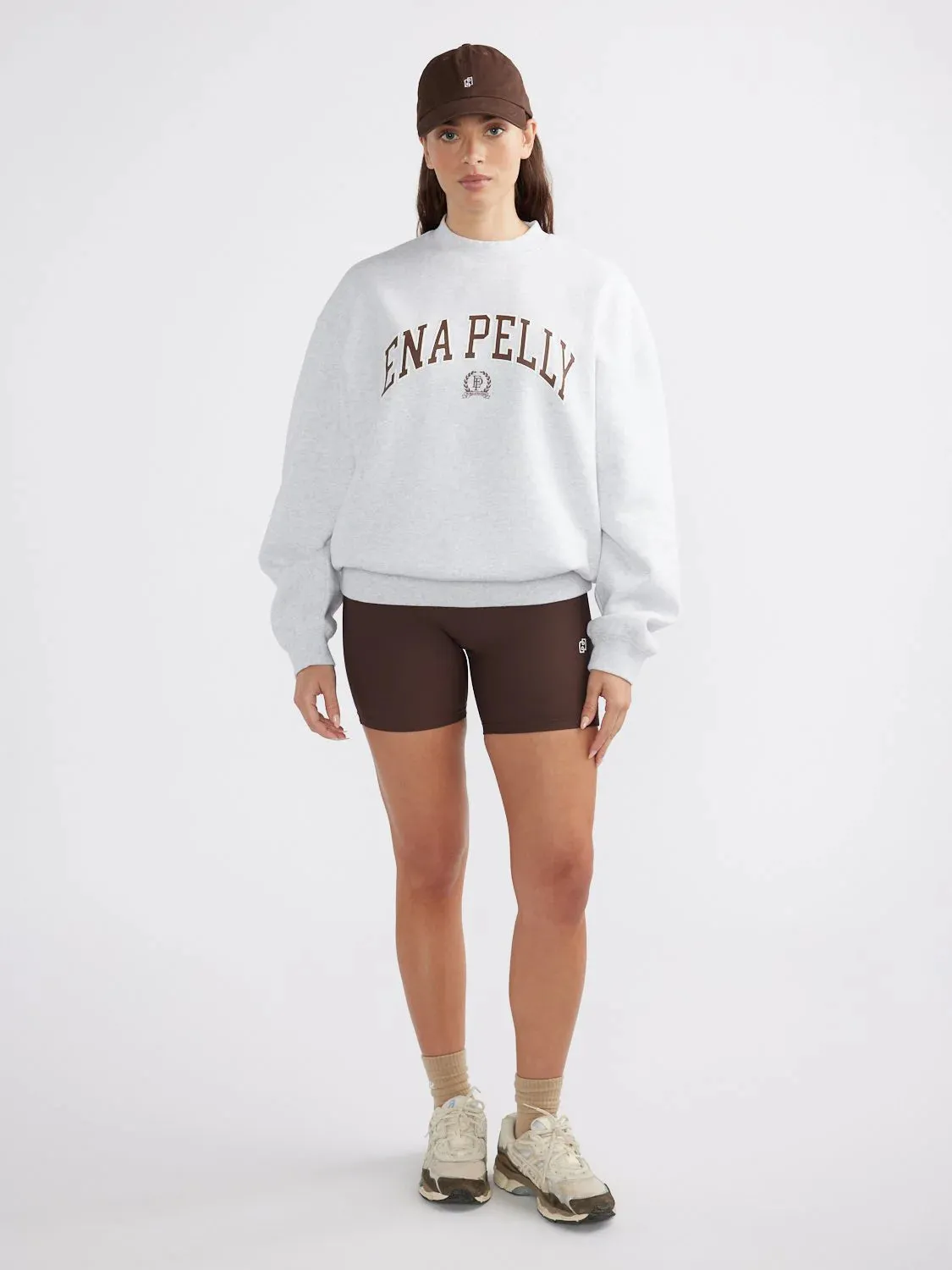 Ena Pelly - Classic Collegiate Sweatshirt (White Marle)