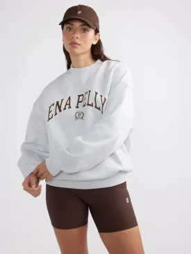 Ena Pelly - Classic Collegiate Sweatshirt (White Marle)