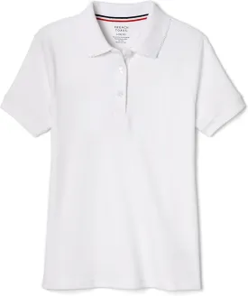 French Toast Girls' Short Sleeve Picot Collar Polo School Uniform Shirt (Standard and Plus)
