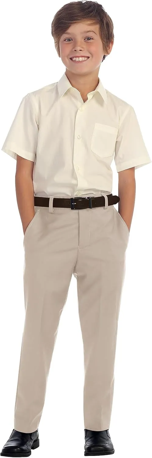 Gioberti Boys Flat Front Dress Pants