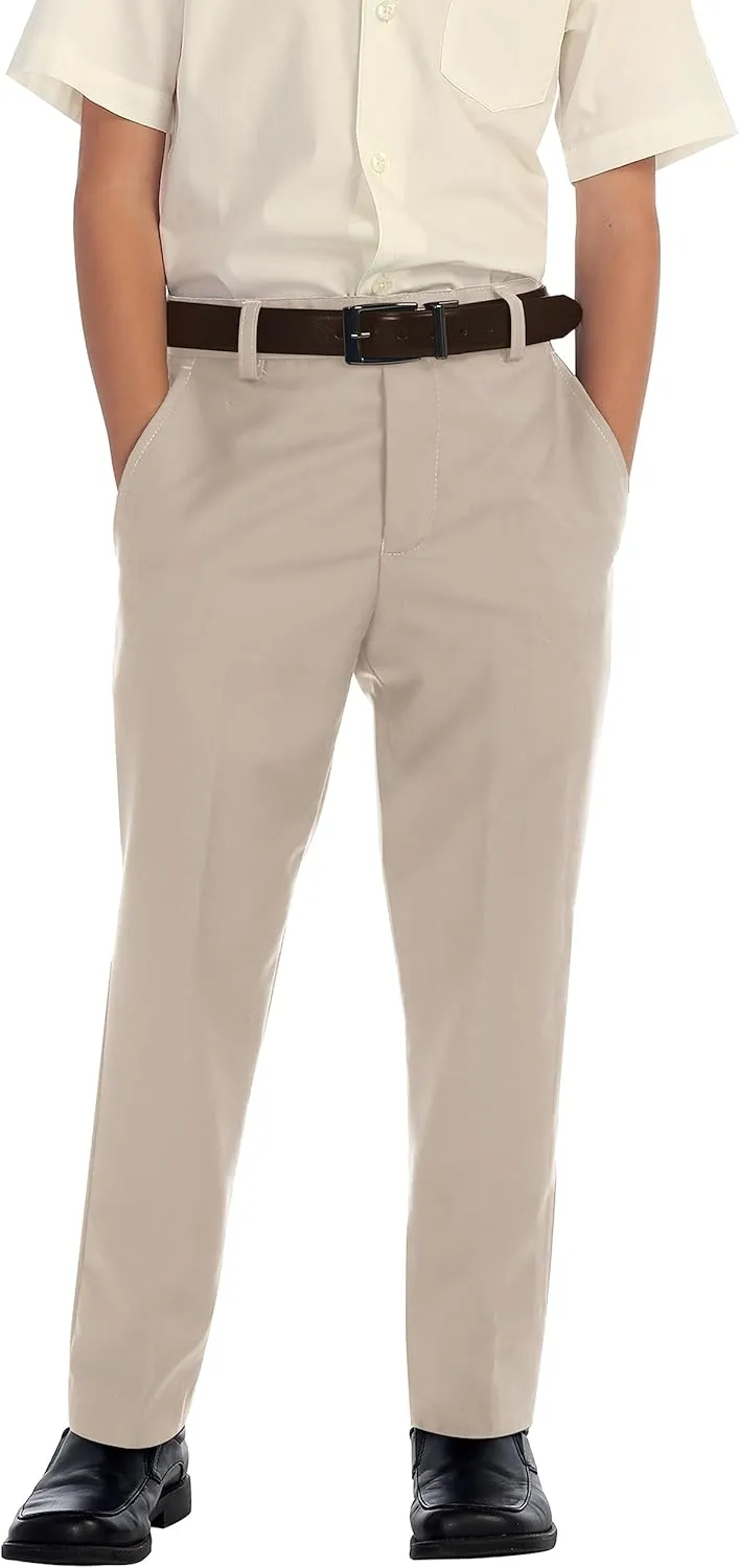 Gioberti Boys Flat Front Dress Pants
