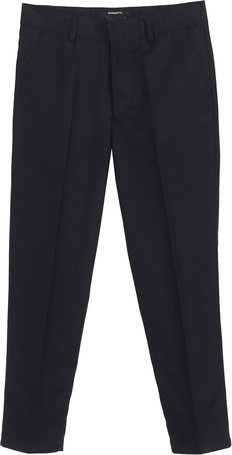 Gioberti Boys Flat Front Dress Pants