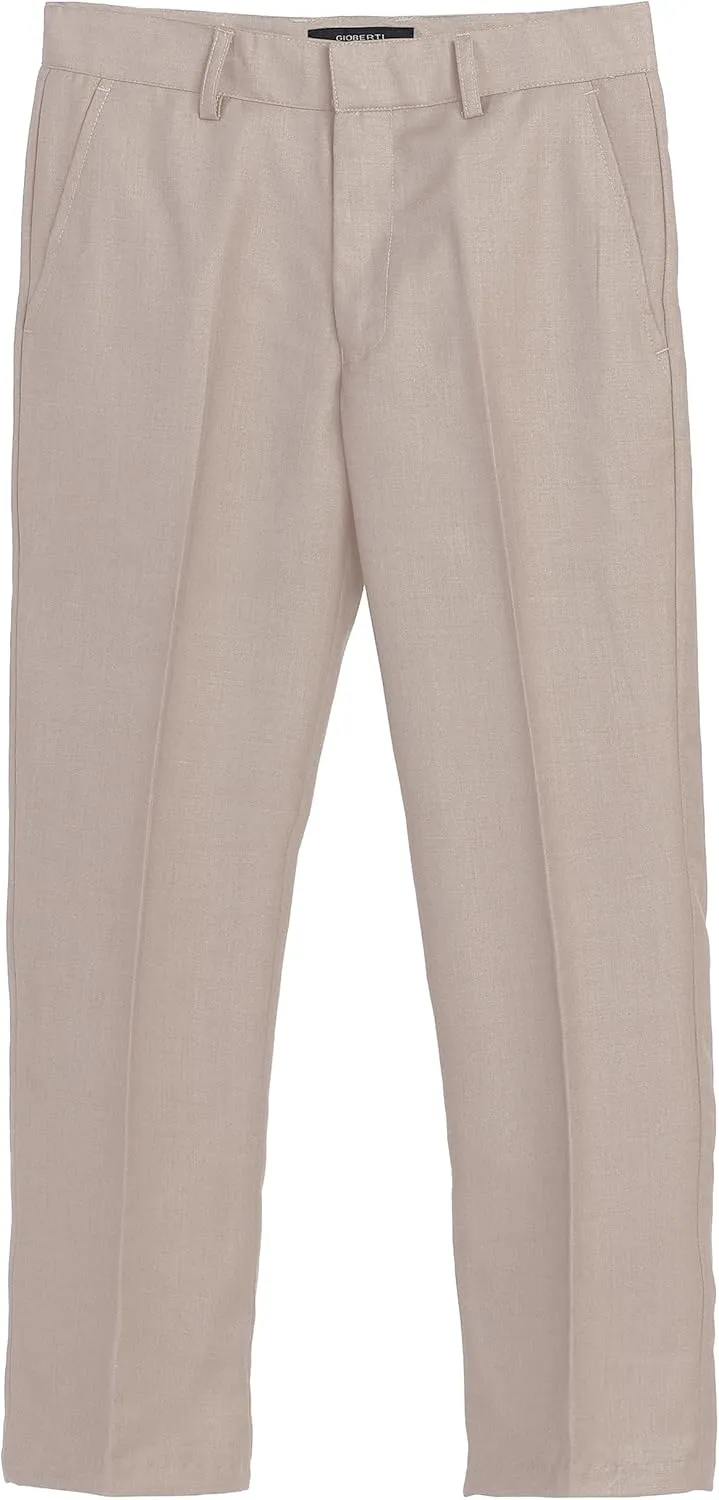 Gioberti Boys Flat Front Dress Pants