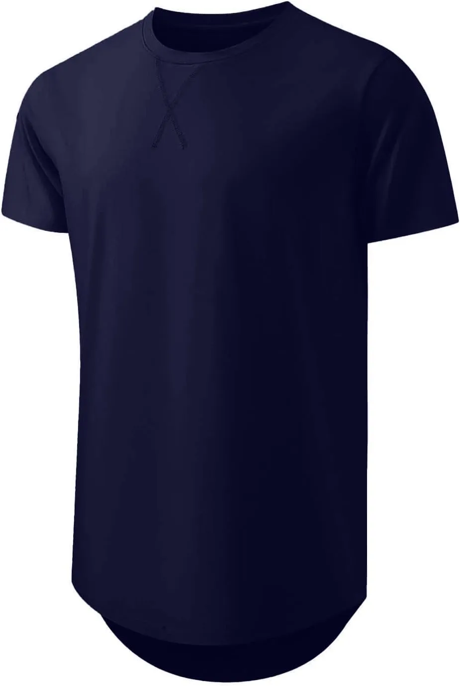 JMIERR Mens 3 Pack Cotton Hipster Hip Hop Longline Crewneck T-Shirt