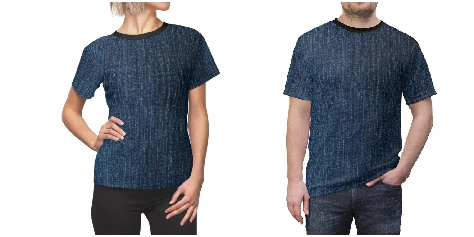 Lightweight Denim-Look T-shirt 3D Printed Unisex T-shirt,husband,wife/gf/bf/grans/dad/mom/bday/christmas gift