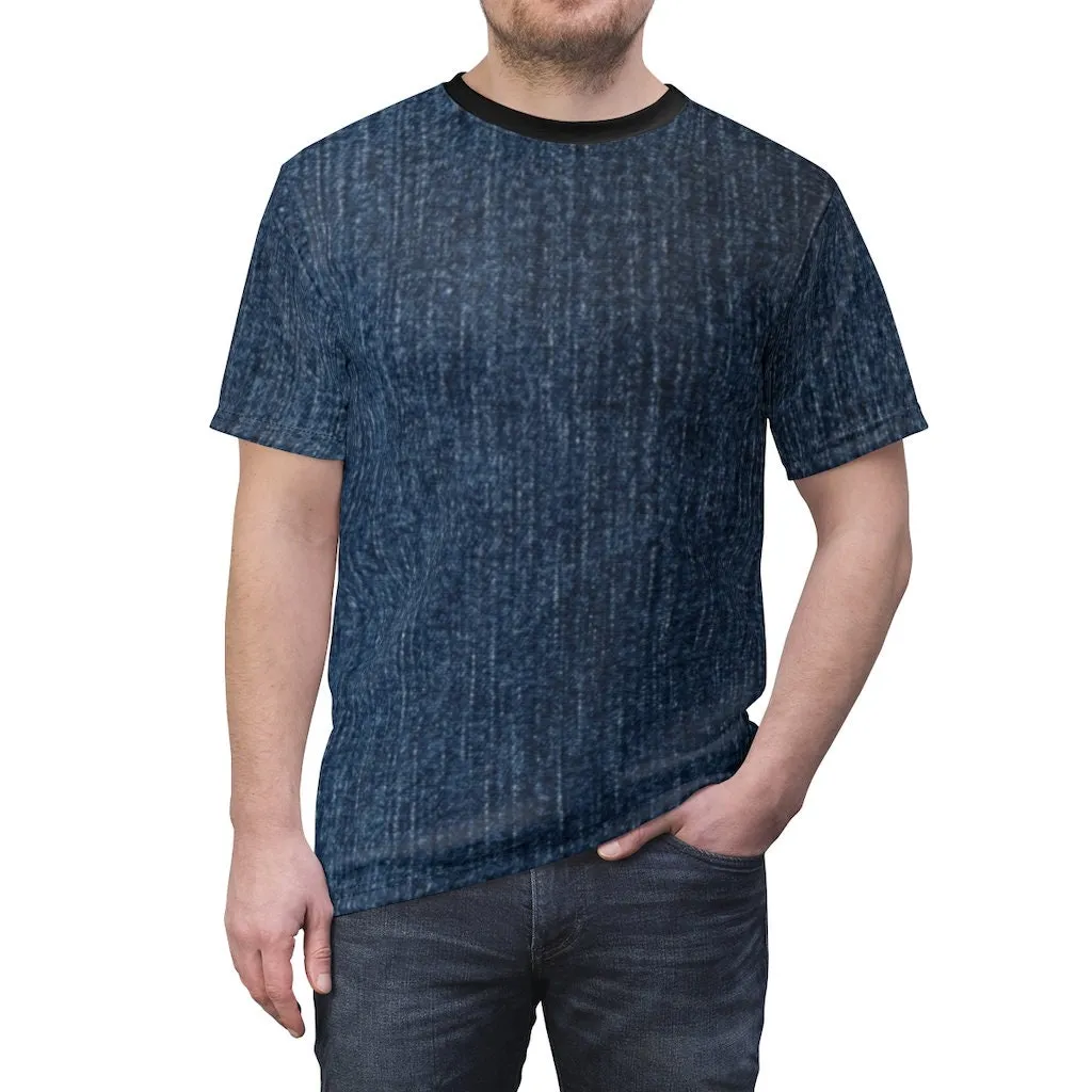 Lightweight Denim-Look T-shirt 3D Printed Unisex T-shirt,husband,wife/gf/bf/grans/dad/mom/bday/christmas gift