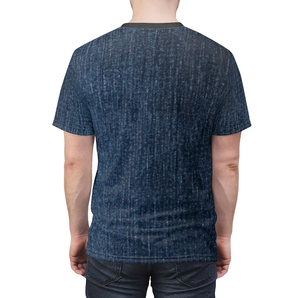 Lightweight Denim-Look T-shirt 3D Printed Unisex T-shirt,husband,wife/gf/bf/grans/dad/mom/bday/christmas gift